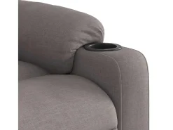 Poltrona de massagens reclinável tecido cinzento-acastanhado SHL463547