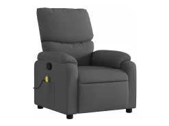 Poltrona de massagens reclinável tecido cinzento-escuro SHL147962