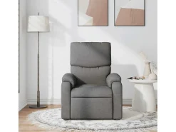 Poltrona de massagens reclinável tecido cinzento-escuro SHL147962