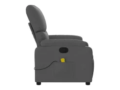 Poltrona de massagens reclinável tecido cinzento-escuro SHL147962