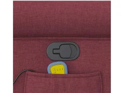 Poltrona de massagens reclinável tecido vermelho tinto SHL116899