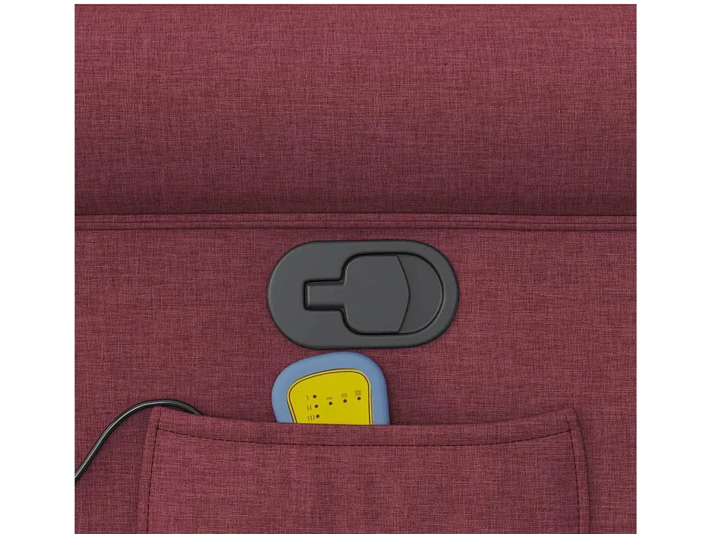 Poltrona de massagens reclinável tecido vermelho tinto SHL116899