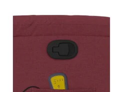 Poltrona de massagens reclinável tecido vermelho tinto SHL939102