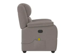 Poltrona de massagens reclinável tecido cinzento-acastanhado SHL459951