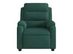 Poltrona de massagens reclinável elétrica veludo verde-escuro SHL716325