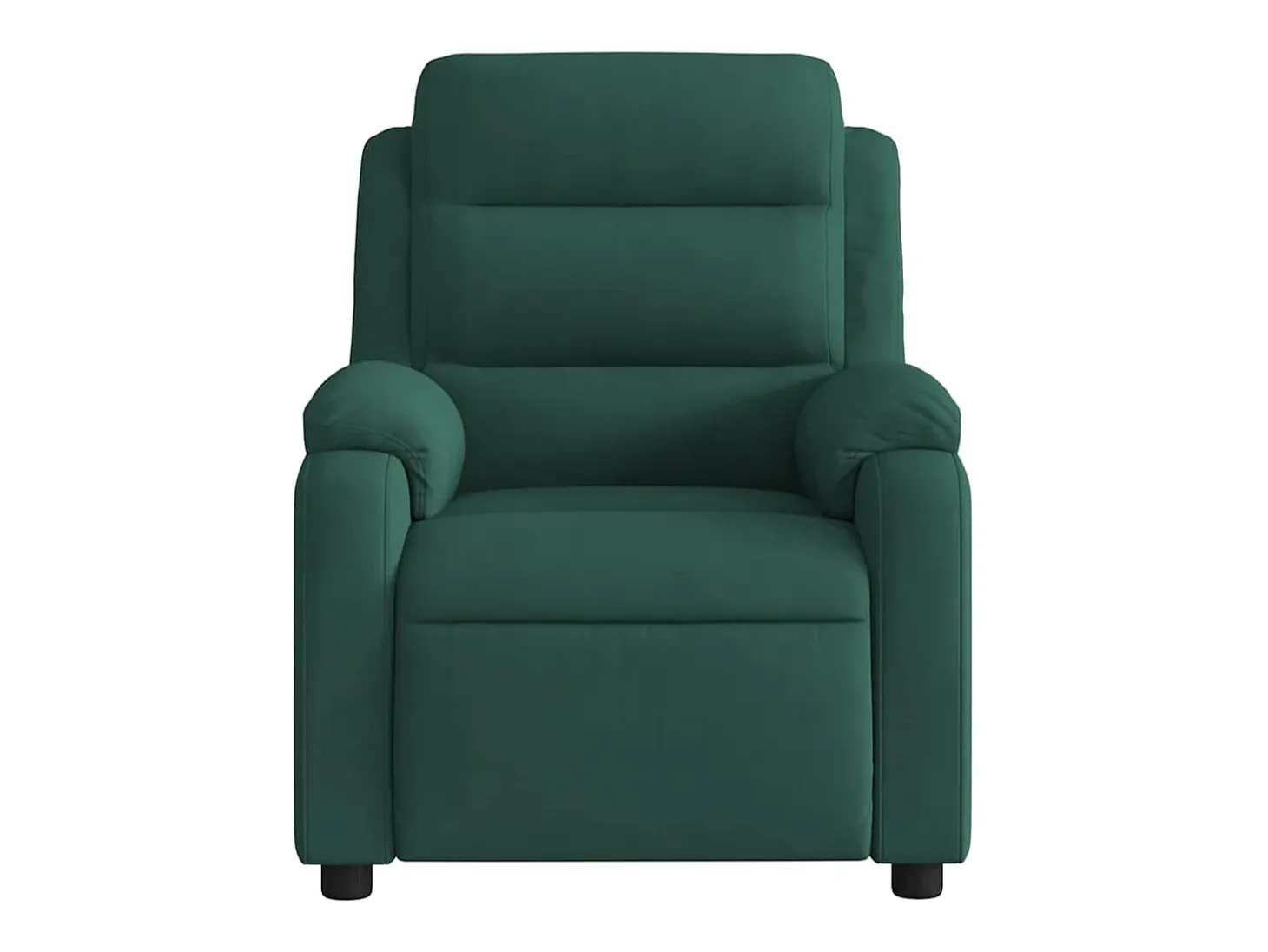 Poltrona de massagens reclinável elétrica veludo verde-escuro SHL716325