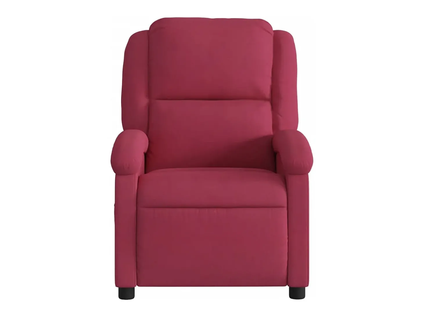 Poltrona de massagens reclinável elétrica veludo vermelho tinto SHL382984