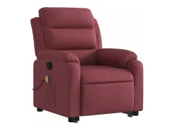 Poltrona de massagens reclin. elevatória tecido vermelho tinto PT542921