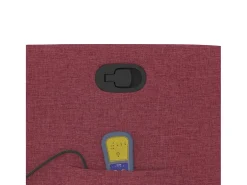 Poltrona de massagens reclinável tecido vermelho tinto SHL39008