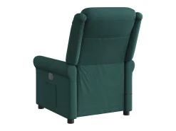 Poltrona de massagens reclinável tecido verde-escuro SHL836467