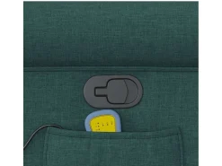 Poltrona de massagens reclinável tecido verde-escuro SHL836467