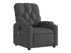 Poltrona de massagens reclinável tecido cinzento-escuro SHL778133