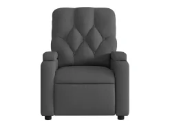 Poltrona de massagens reclinável tecido cinzento-escuro SHL778133