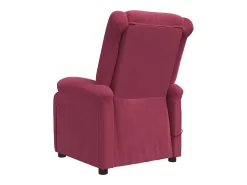 Poltrona de massagens veludo vermelho tinto