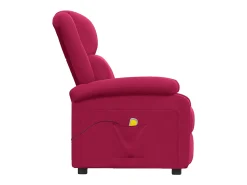 Poltrona de massagens veludo vermelho tinto