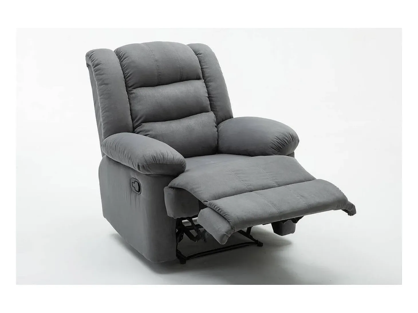Poltrona de relaxamento "Buckingham" - 85 x 93 x 100 cm - Cinza claro
