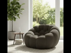 Poltrona de sala Cocoon 1 lugar - chocolate