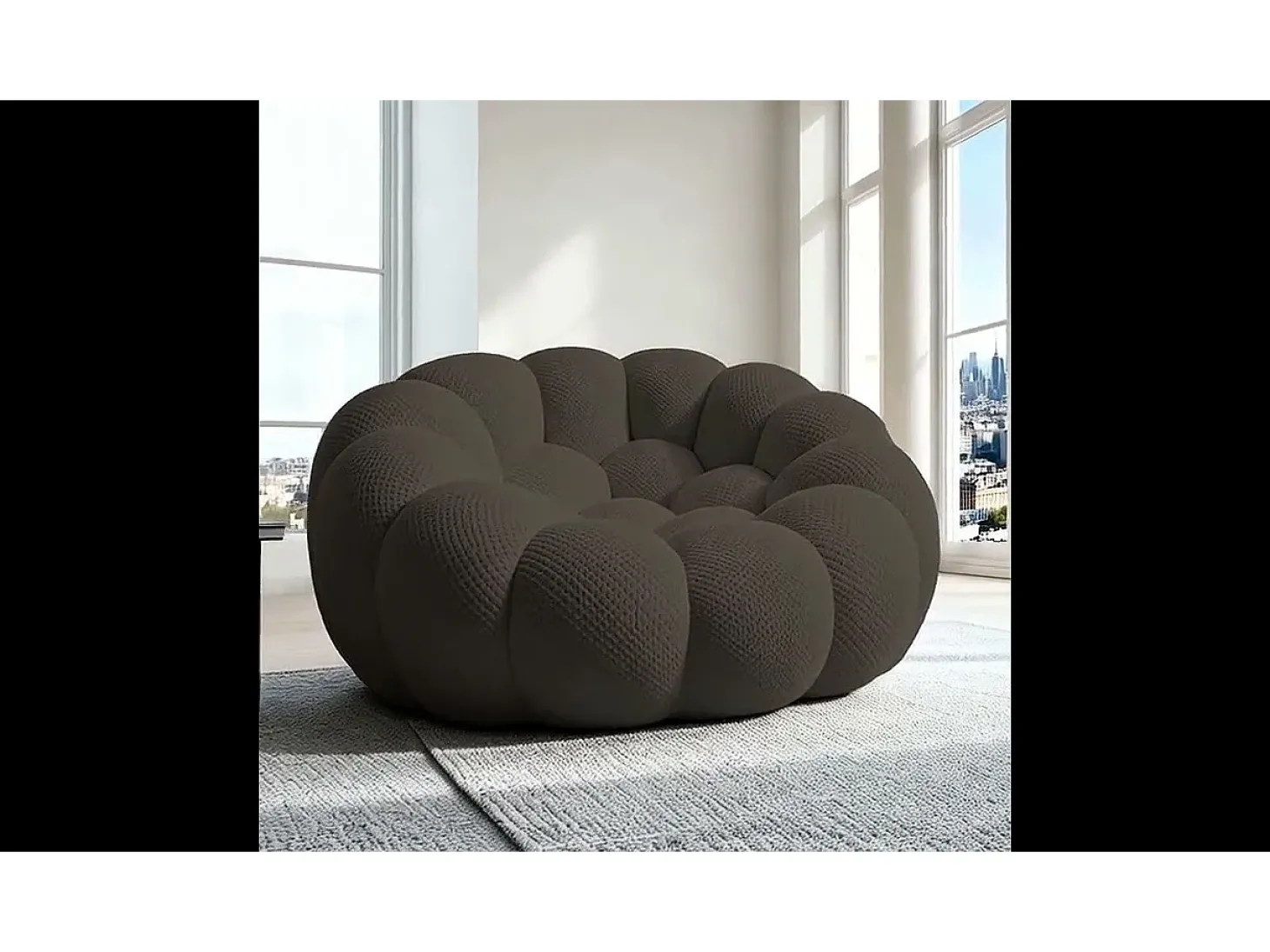 Poltrona de sala Cocoon 1 lugar - chocolate