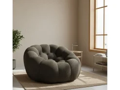 Poltrona de sala Cocoon 1 lugar - chocolate