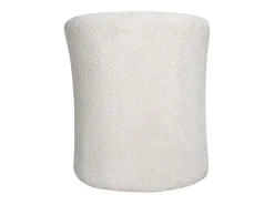 Poltrona de sala confortável em tecido bouclé branco. Coleção KYOTO