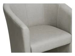 Poltrona de sala de estar confortável em cinza claro. Coleção KYOTO