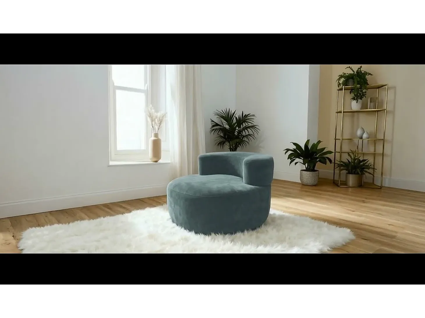 Poltrona de sala Milo 1 lugar - sálvia