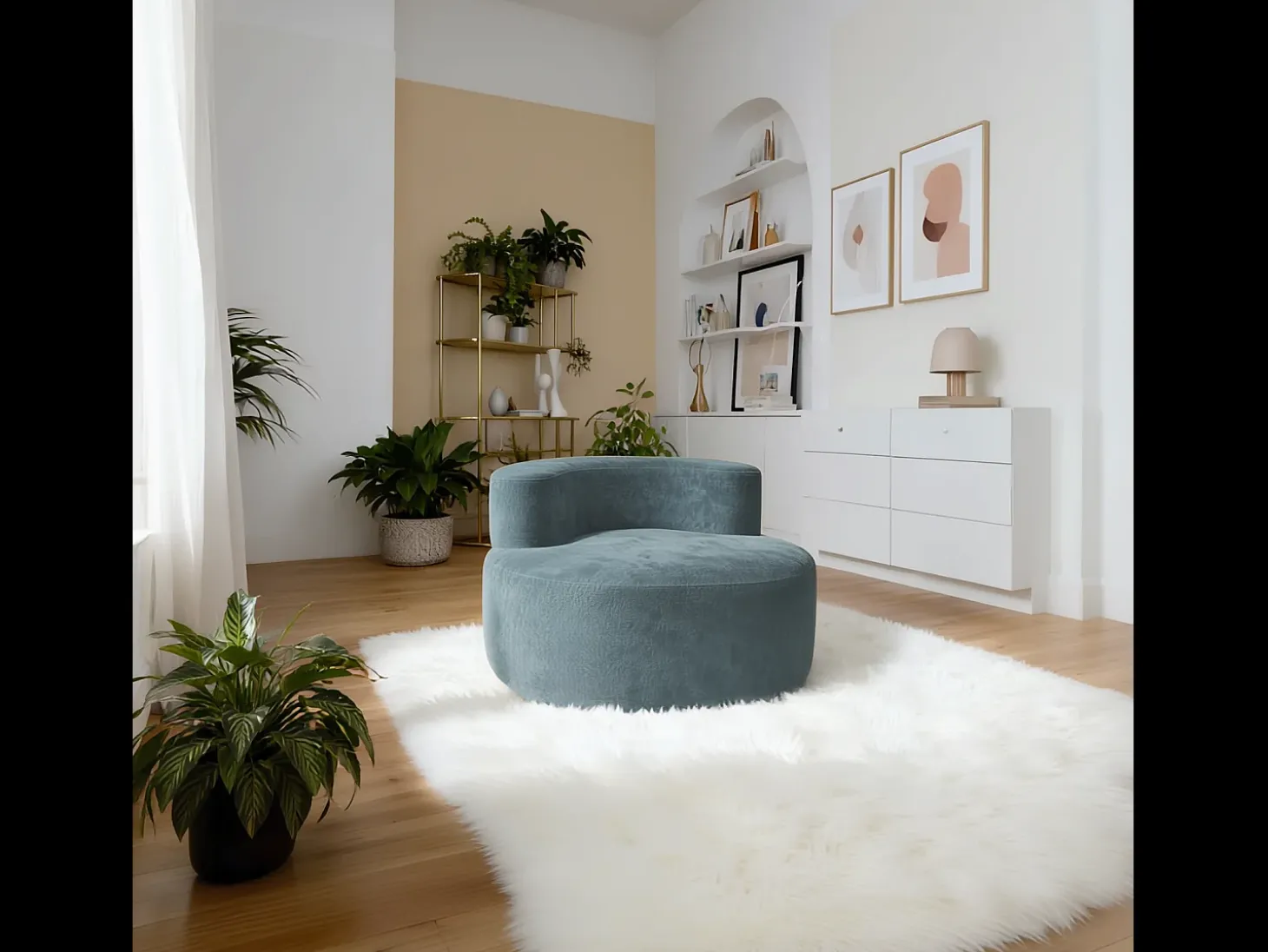 Poltrona de sala Milo 1 lugar - sálvia