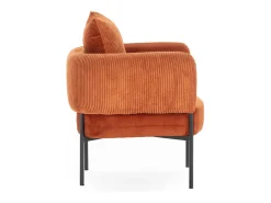 Poltrona de veludo com pernas de metal 70x61 h72 cm
