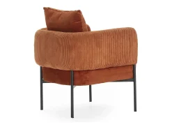 Poltrona de veludo com pernas de metal 70x61 h72 cm