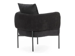 Poltrona de veludo com pernas de metal 70x61 h72 cm
