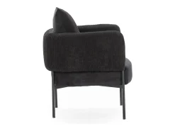 Poltrona de veludo com pernas de metal 70x61 h72 cm