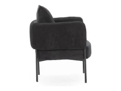 Poltrona de veludo com pernas de metal 70x61 h72 cm