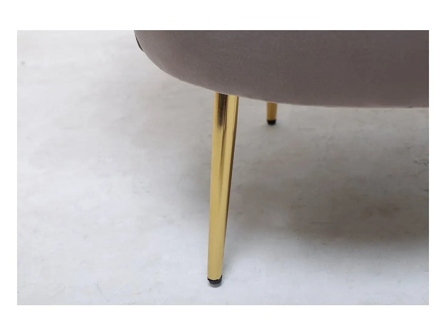 Poltrona de veludo "Floria" - 75 x 68 x 77,5 cm - Cinza