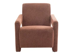 Poltrona design tecido texturizado cor terracota ISPARTA