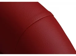 Poltrona Dpanett, Poltrona de sala, Assento acolchoado, Cadeira com braços em couro ecológico, 64x63h76 cm, Vermelho