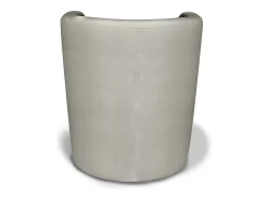 Poltrona Dpanett, Poltrona de sala, Assento acolchoado, Cadeira com braços em couro ecológico, 64x63h76 cm, Cinza