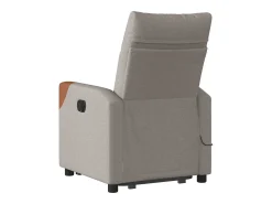 Poltrona elevatória de massagens tecido cinzento-acastanhado SHL508192