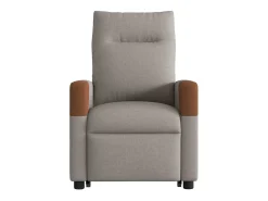 Poltrona elevatória de massagens tecido cinzento-acastanhado SHL508192