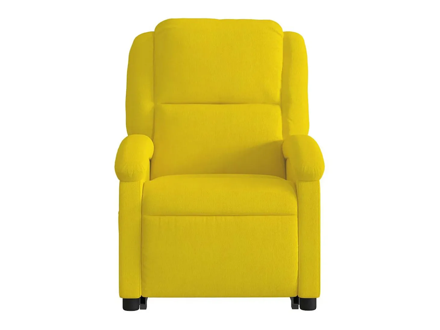 Poltrona elevatória de massagens veludo amarelo SHL701237