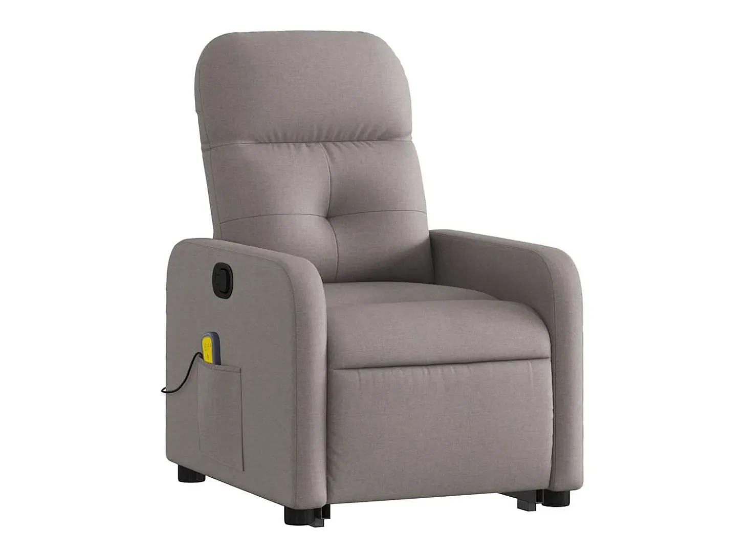 Poltrona elevatória de massagens tecido cinzento-acastanhado SHL509266