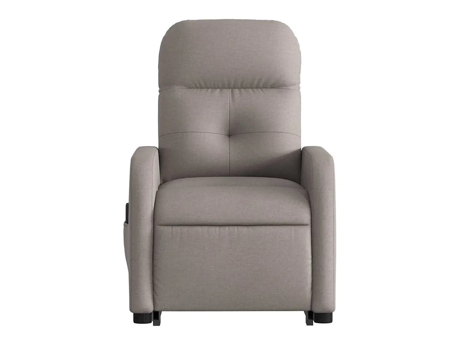Poltrona elevatória de massagens tecido cinzento-acastanhado SHL509266