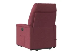 Poltrona elevatória de massagens elétrica tecido vermelho tinto SHL697197