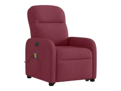 Poltrona elevatória de massagens elétrica tecido vermelho tinto SHL31113