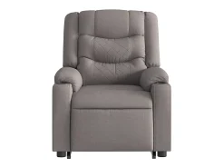 Poltrona elevatória de massagens tecido cinzento-acastanhado SHL189226