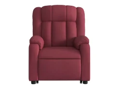 Poltrona elevatória de massagens elétrica tecido vermelho tinto