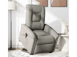 Poltrona elevatória de massagens tecido cinzento-acastanhado SHL154010