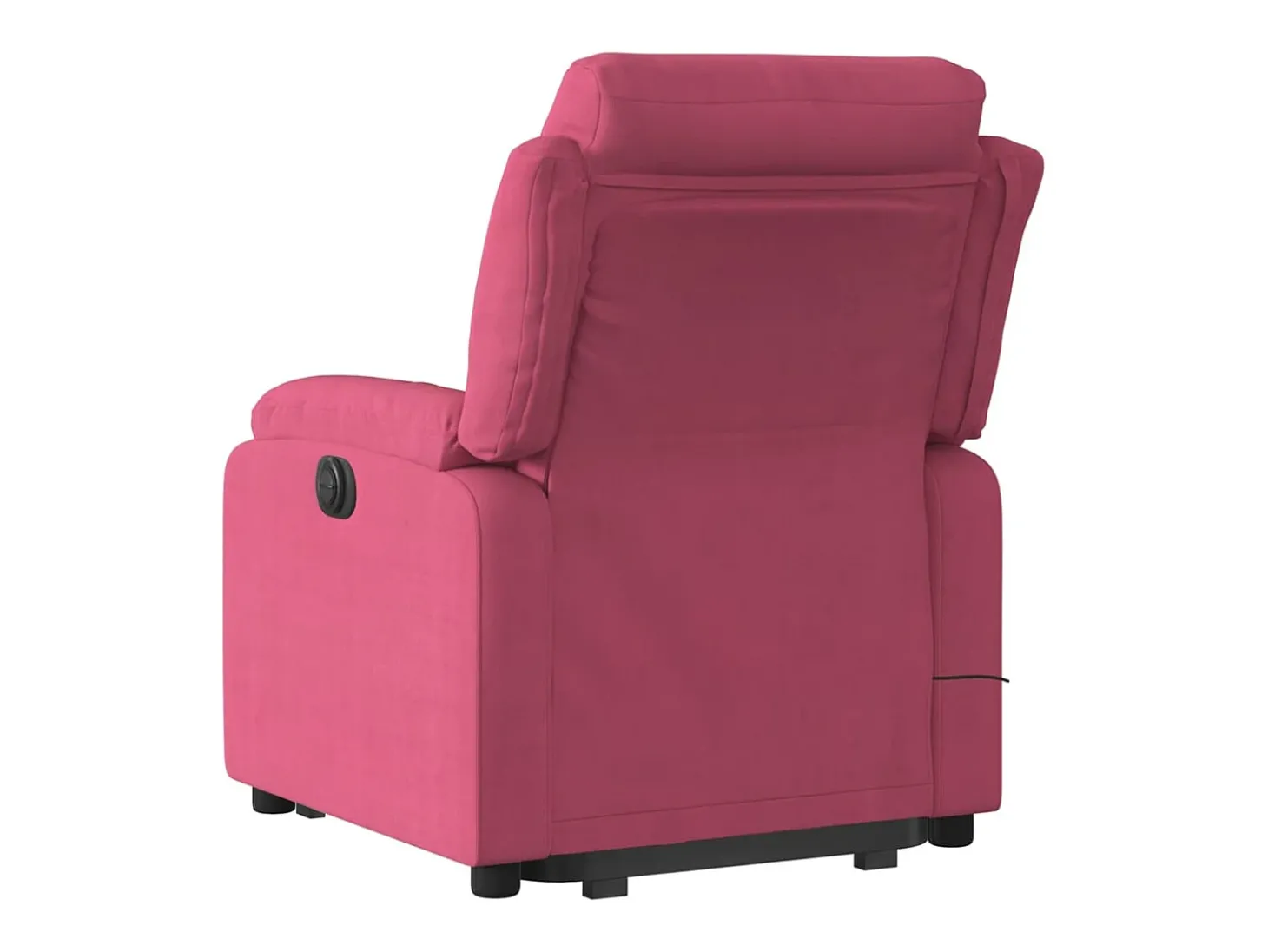Poltrona elevatória de massagens veludo vermelho tinto SHL212627