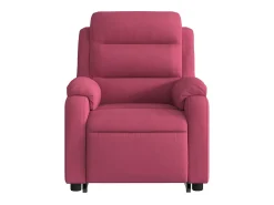 Poltrona elevatória de massagens veludo vermelho tinto SHL212627