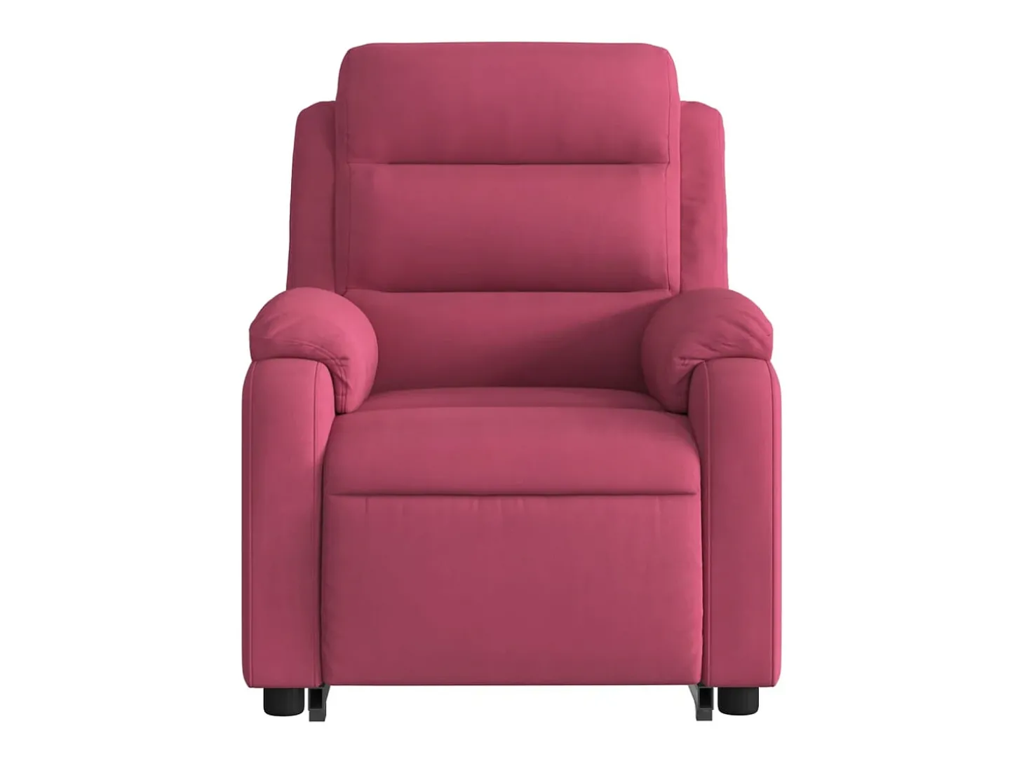 Poltrona elevatória de massagens veludo vermelho tinto SHL212627