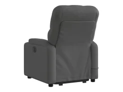 Poltrona elevatória de massagens tecido cinzento-escuro SHL238671
